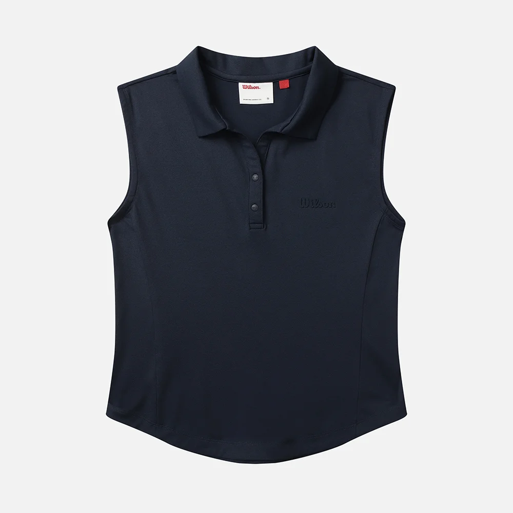修身版型 Polo 無袖 W_WW31103513NVY