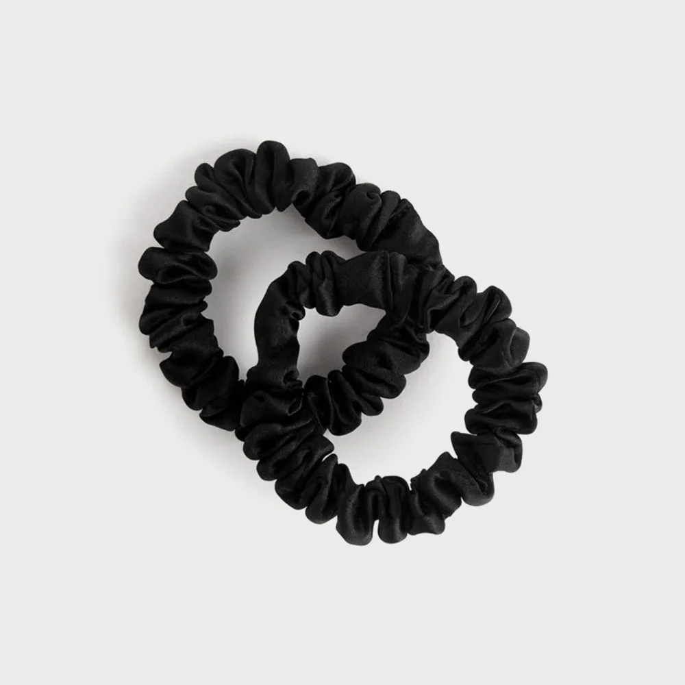 (W) 真絲 髮圈 (1064514-001) (Black)