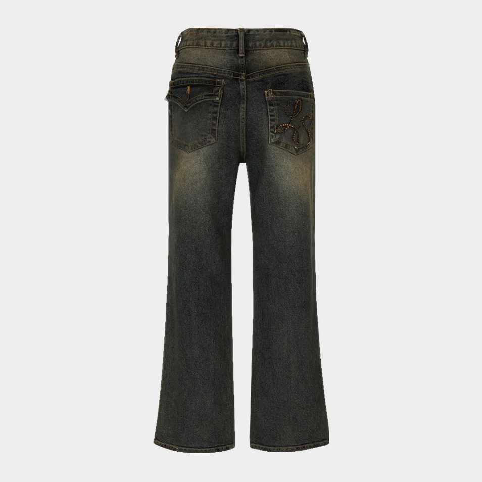 Sparkle Midi Rise Denim Pants