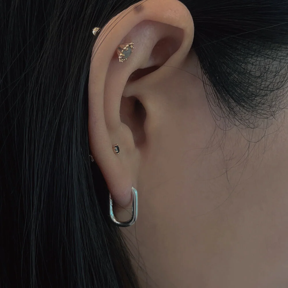 mini square onetouch earrings