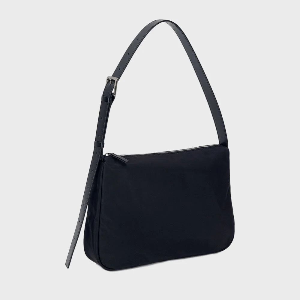 Nylon Grande Shoulder Bag (Black)