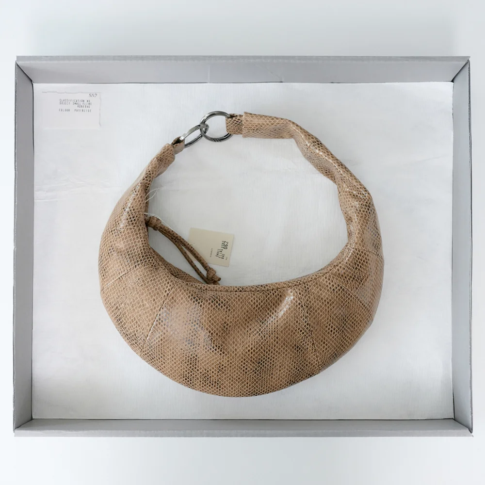 Small fling hobo bag(Python beige)