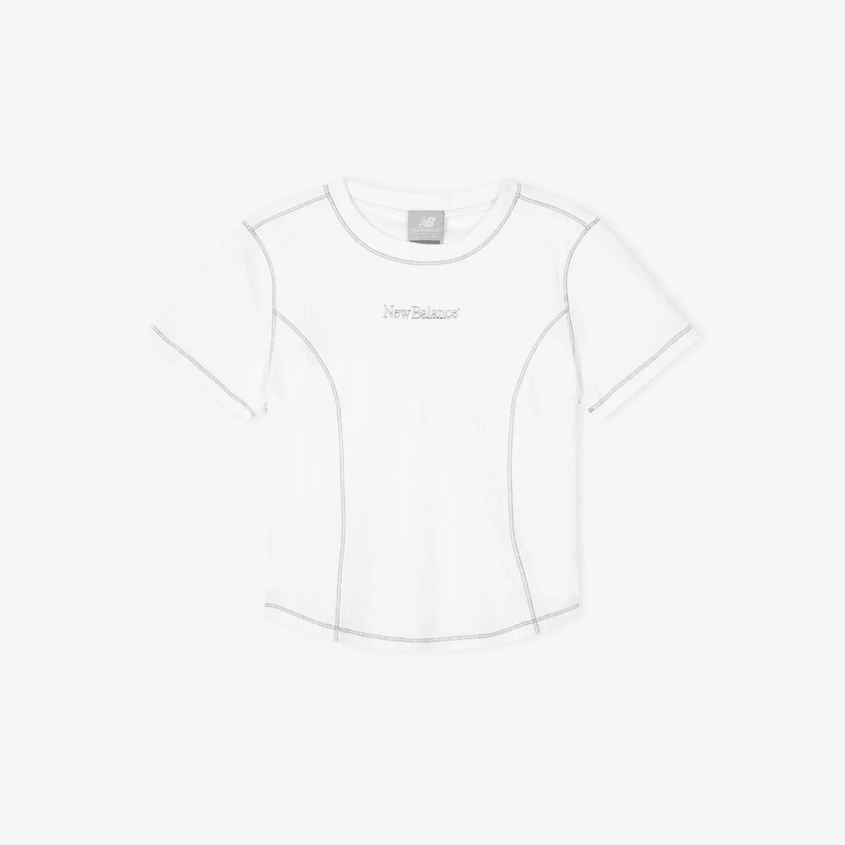 NBNEG3W652 / WOMEN 必備款 羅紋 短袖T恤 (WHITE)