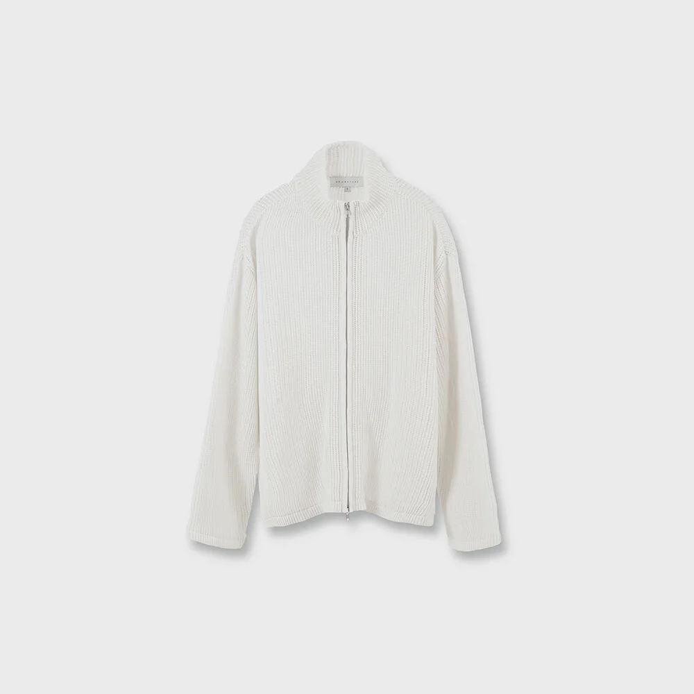 Knit Zip Up, Ivory