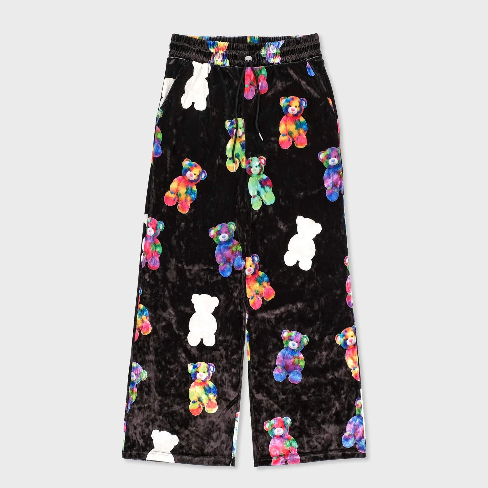 VELOUR GRAPHIC PANTS_BLACK