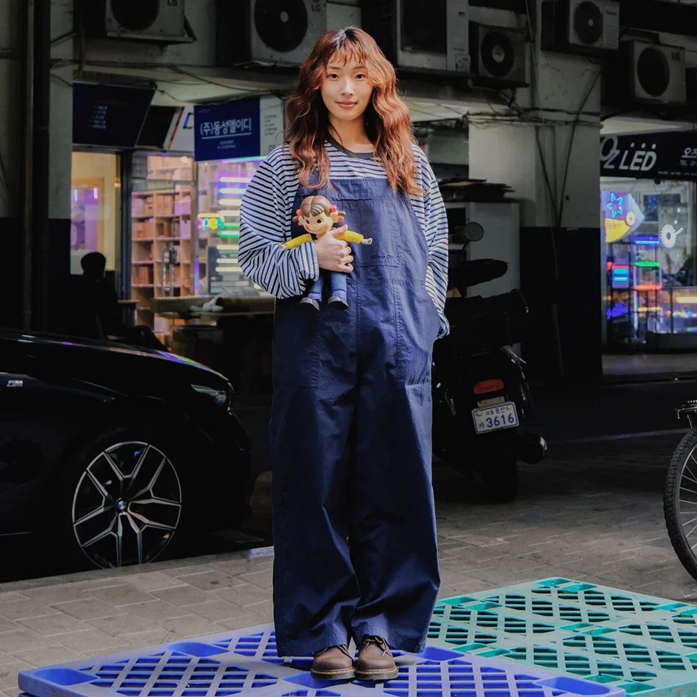 BACK BUTTON CN OVERALL (NAVY)