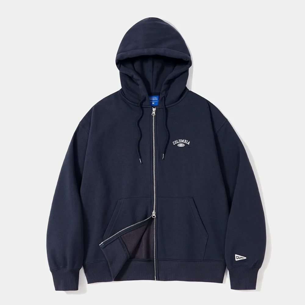 CU ARCH LOGO FLEECE ZIP-UP HOODIE Crown Navy