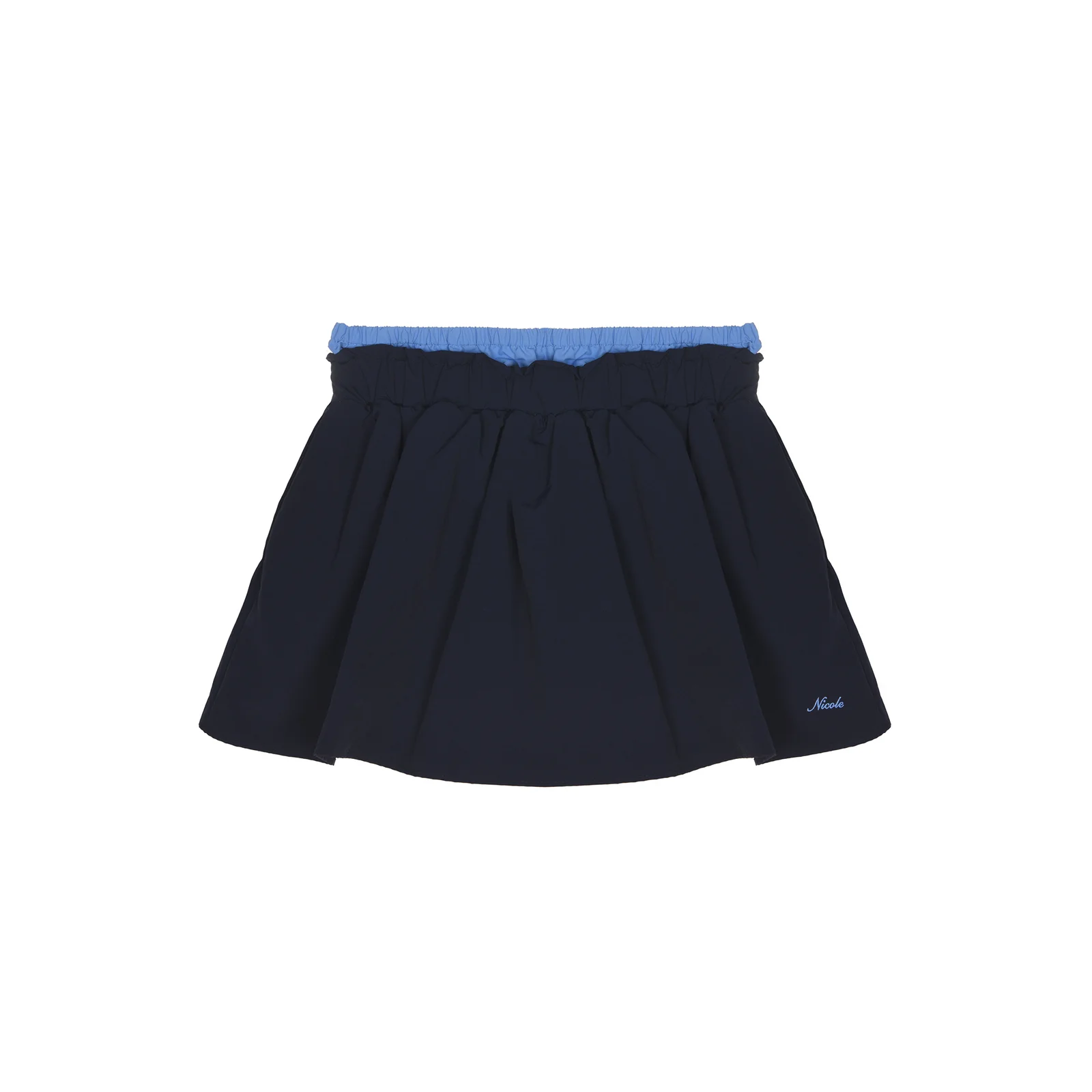 MINI LAYERED SKIRT PANTS_NAVY
