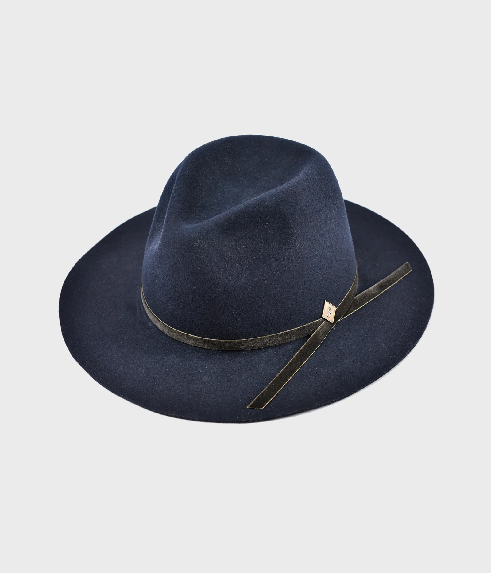 velvet custom fedora_navy