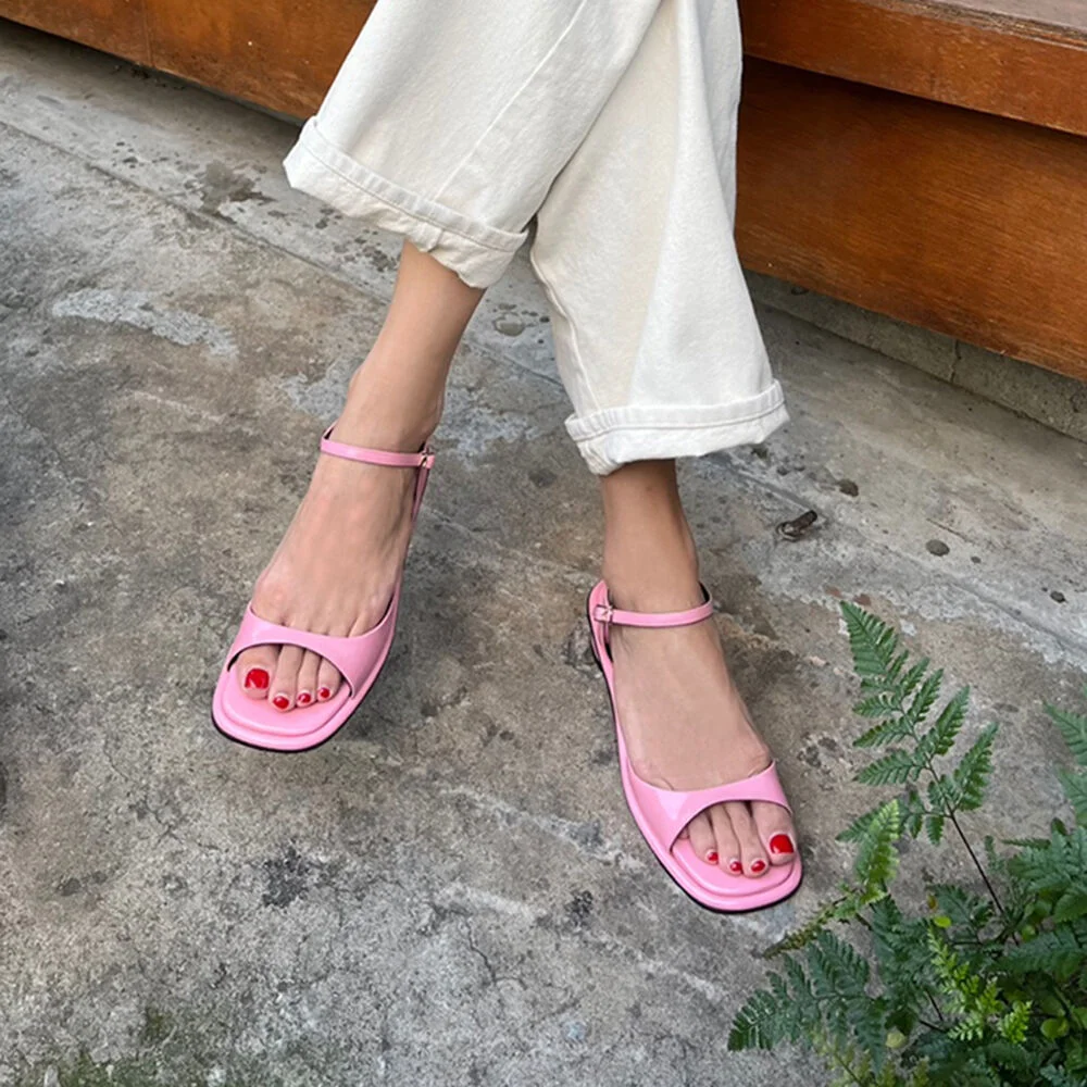 Jenny Sandals Leather Pink 3cm