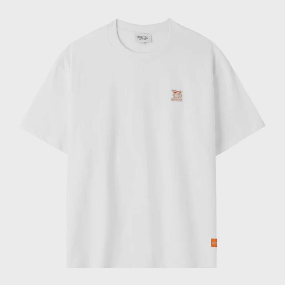 BICYCLE WAPPEN HALF SLEEVE T-SHIRT - WHITE (P262UTS130)