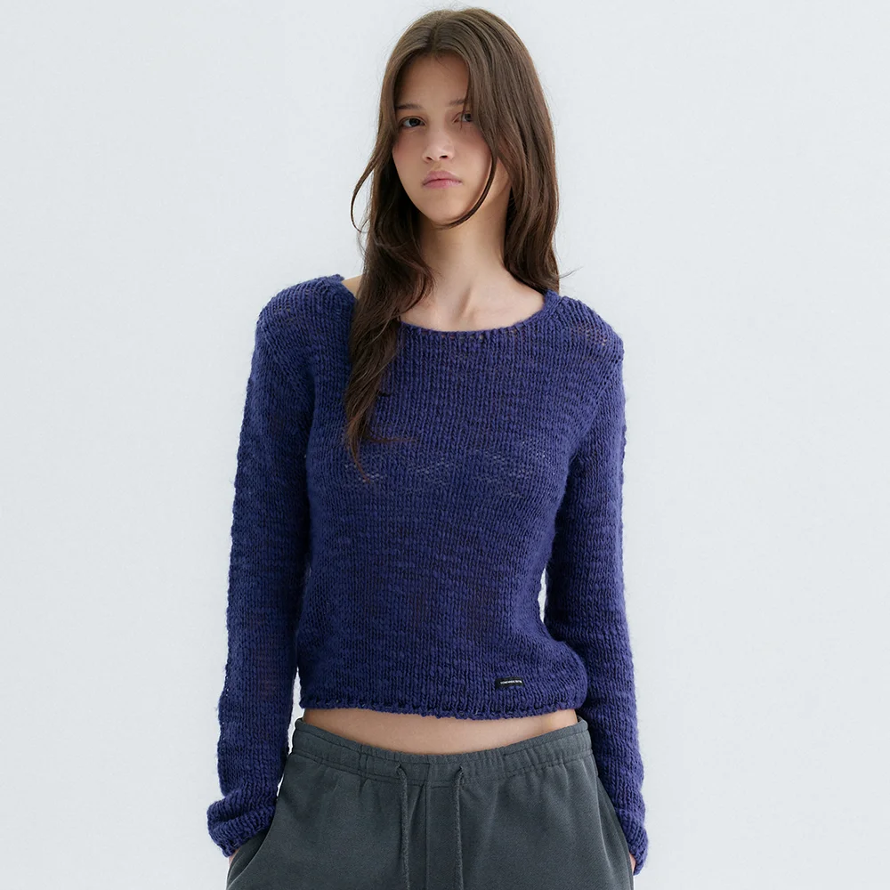 Halen Alpaca Boat Knit - Vintage Blue
