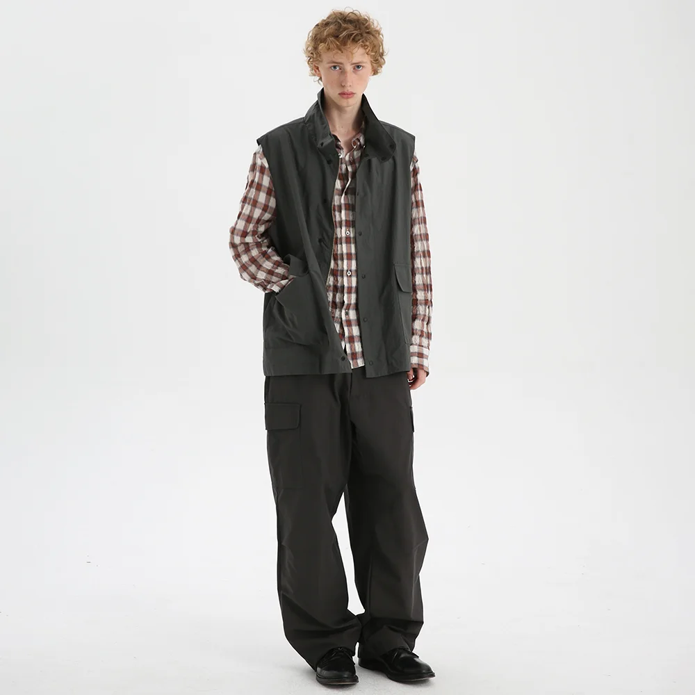 LAYERED VEST CHARCOAL