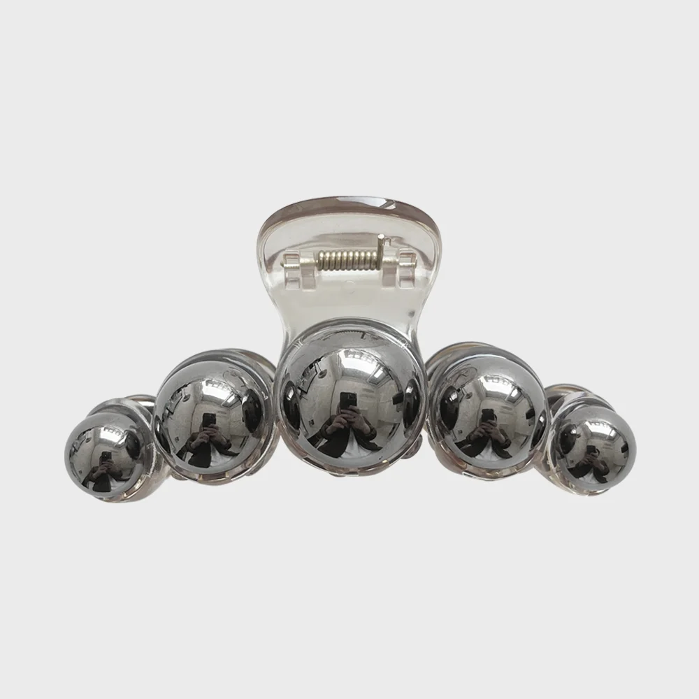 Hair Clip Silver Ball _ SV