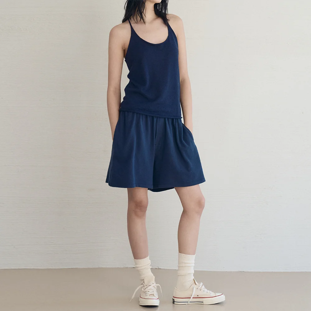 French Terry Lounge Shorts_Navy