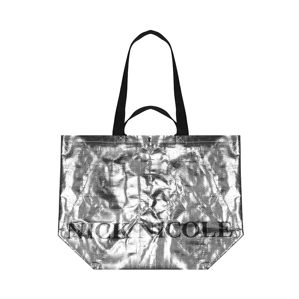 NICOLE REUSABLE TARPAULIN BAG_SILVER