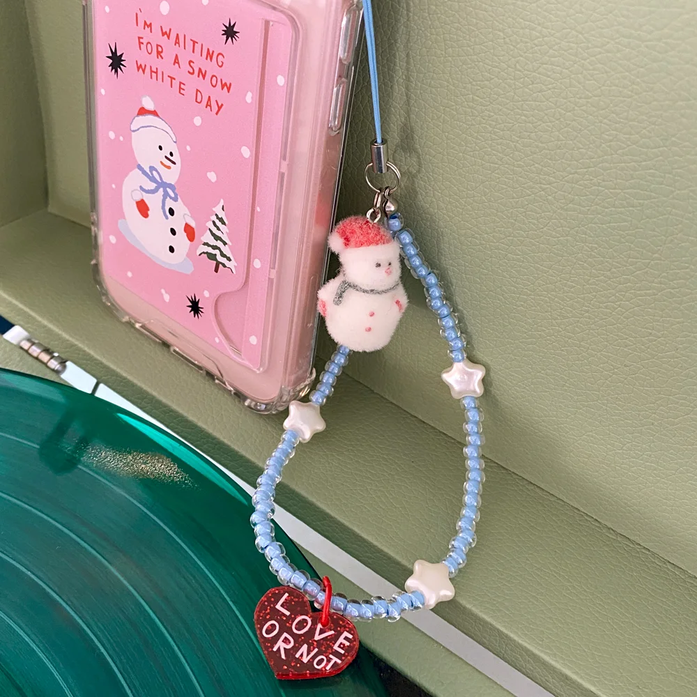 Snowman-Sky Beads Strap/Keyring&Tok