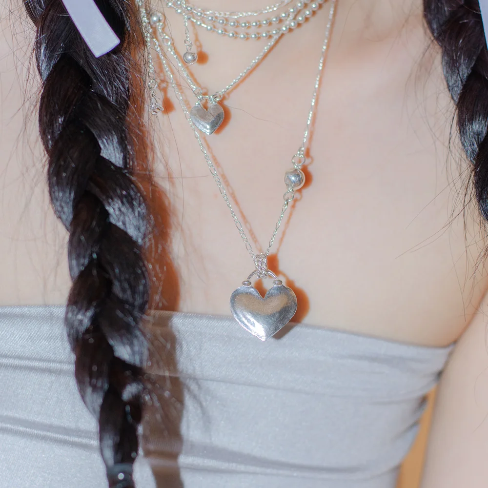Heart ball necklace