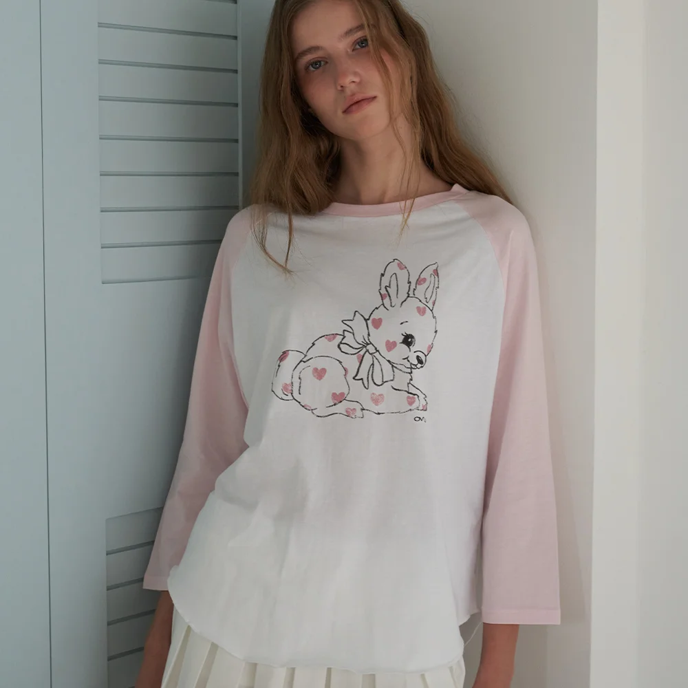 Cozy Mellow Raglan Top - Pink