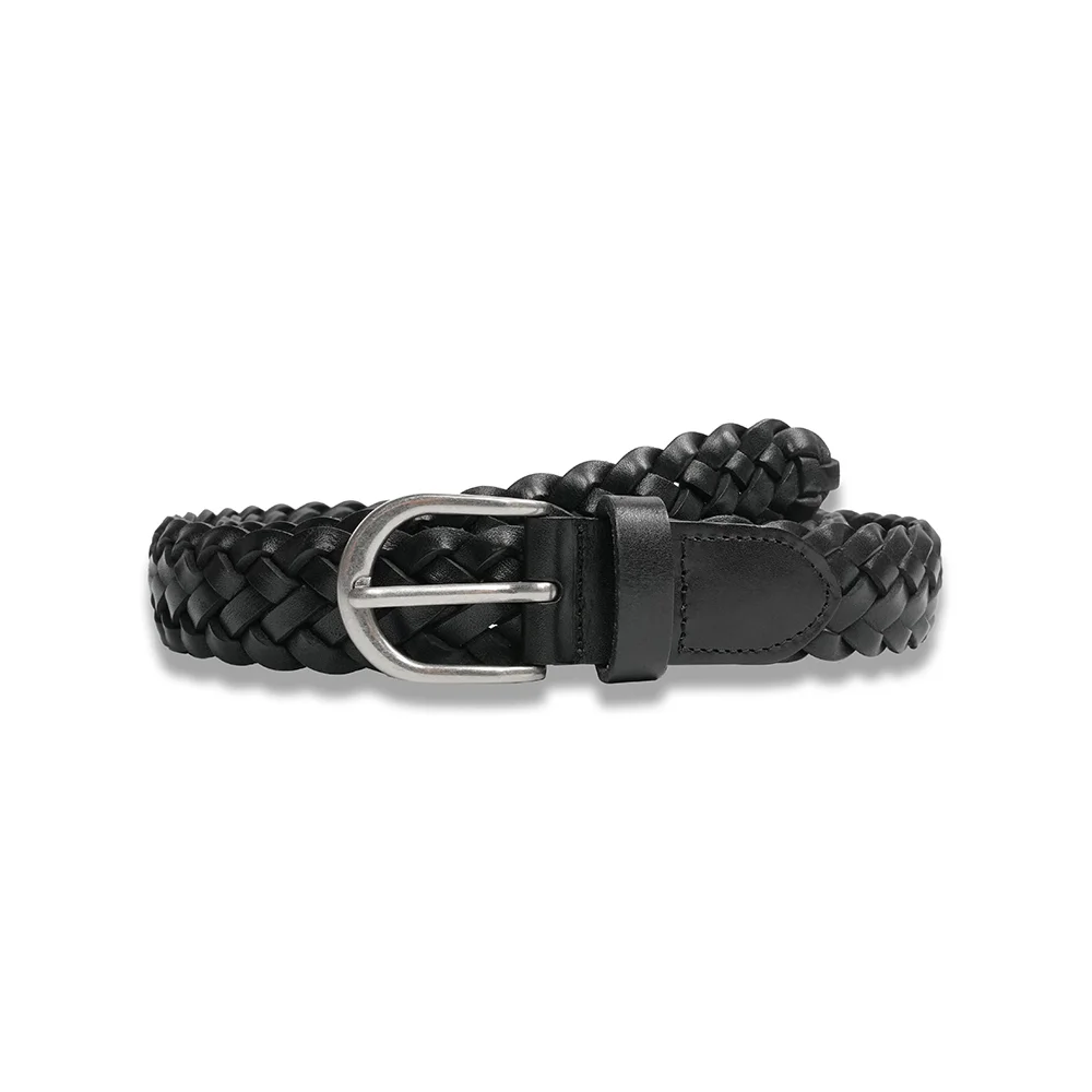 牛皮 扭結 西部 腰帶 BLACK