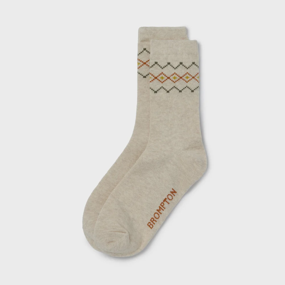 JACQUARD POINT SOCKS - OATMEAL (P255ASO411)