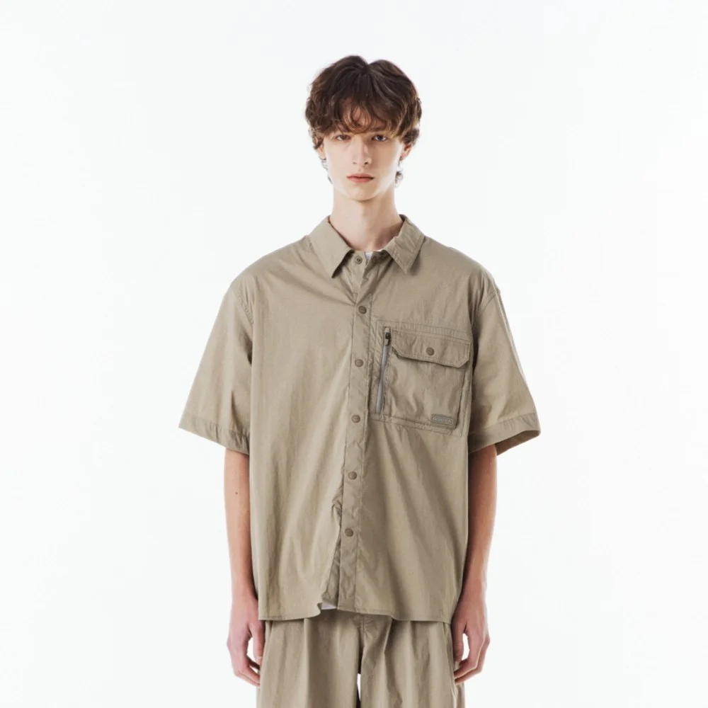 HALF SLEEVE SHIRT - LIGHT KHAKI (P262MSH185)