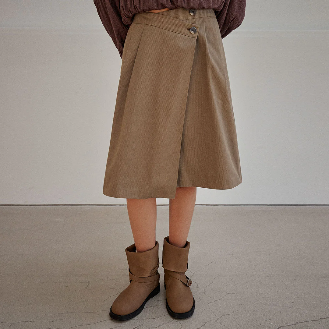 DIAGONAL WRAP SKIRT