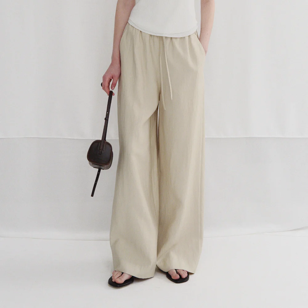 Dia Soft Loose Pants (Beige)