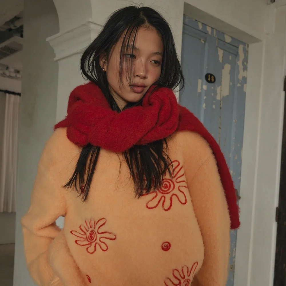Helio Fluff Pullover / Peach
