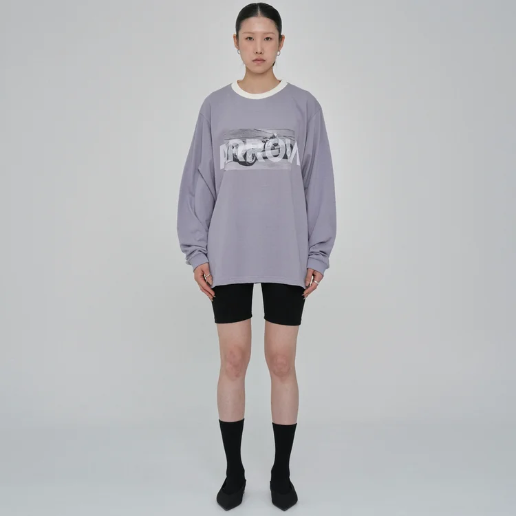 ARROW tee, lilac-grey