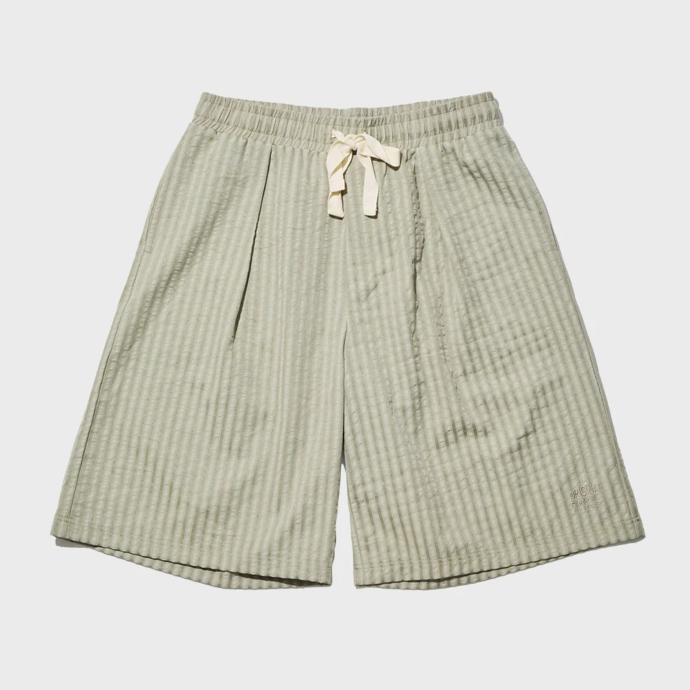 Stripe Bermuda Half pants Khaki