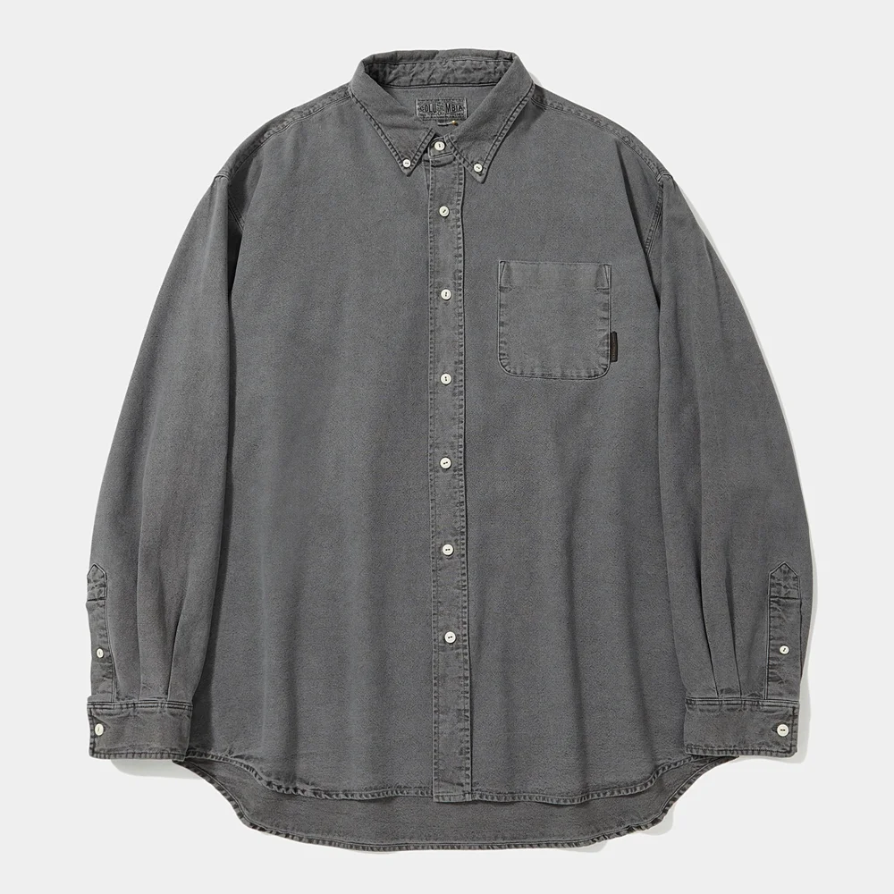 TRAJAN LABEL DYING OXFORD SHIRTS _CHARCOAL
