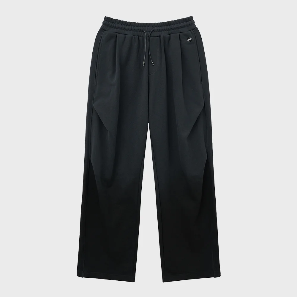 SPRAY WASHED PLEATED SWEAT PANTS (CHARCOAL)