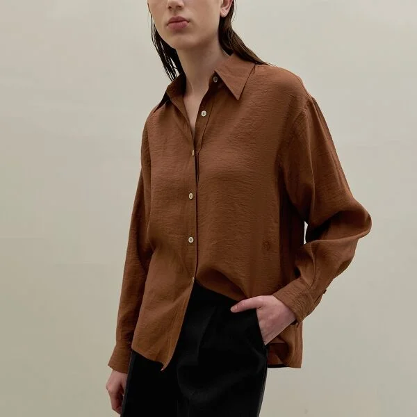 CLASSIC LOOSE FIT EMBROIDERED SHIRT (BL-4182)