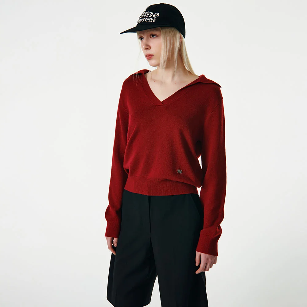BELLA V-NECK PULLOVER KNIT