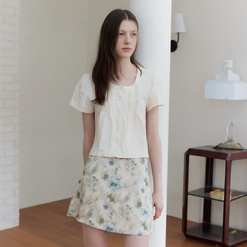 1次預訂 Blooming Flower Skirt_green