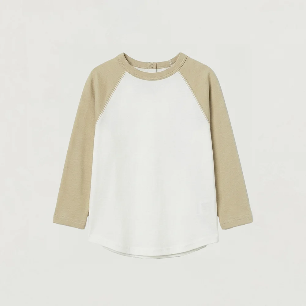Snap raglan t-shirt_ivory