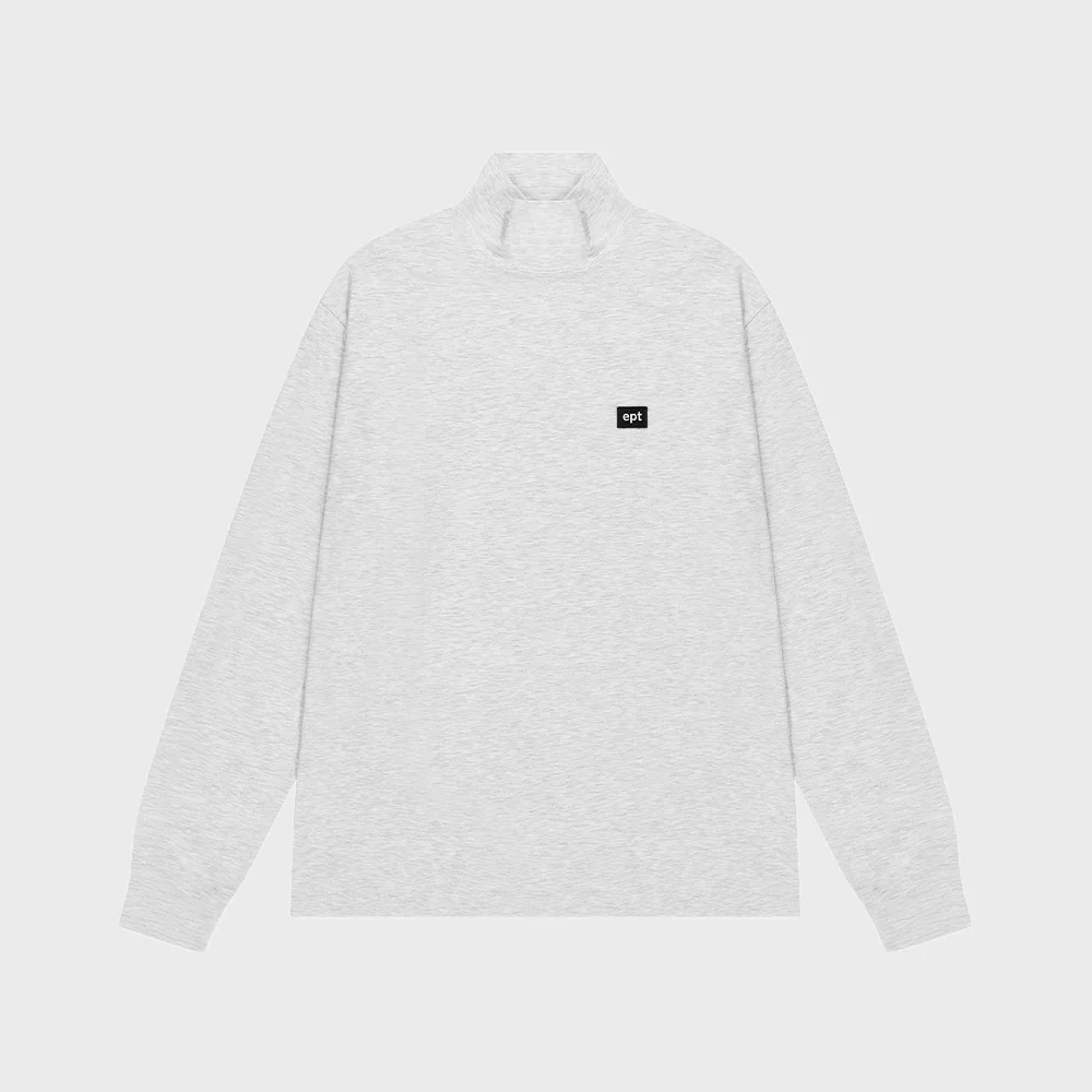 HALF NECK LONG SLEEVE (LIGHT MELANGE)