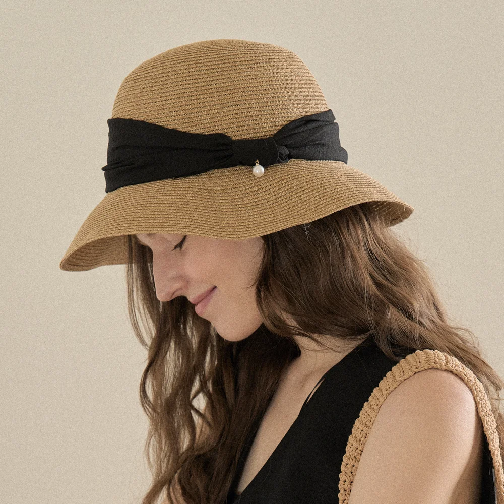 Pearl Ribbon Bucket Hat_2color