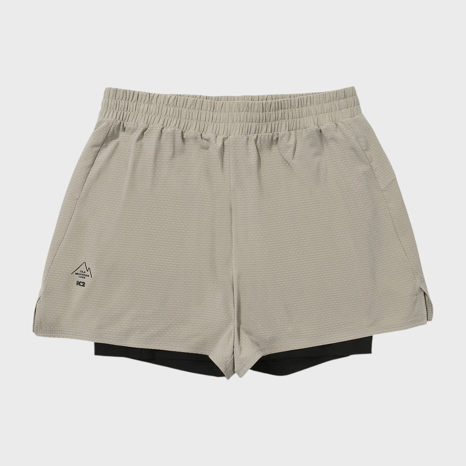 女裝 Ola(OLA) RUNWAY 二合一 3分 緊身褲 (SET) (Grayish BEIGE)_Grayish BEIGE_KWM24336GE