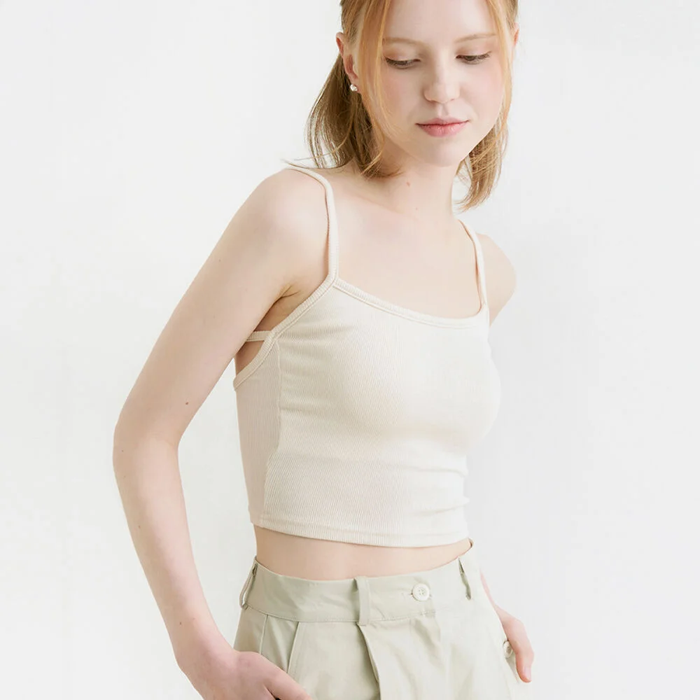 Back line bra top - cream