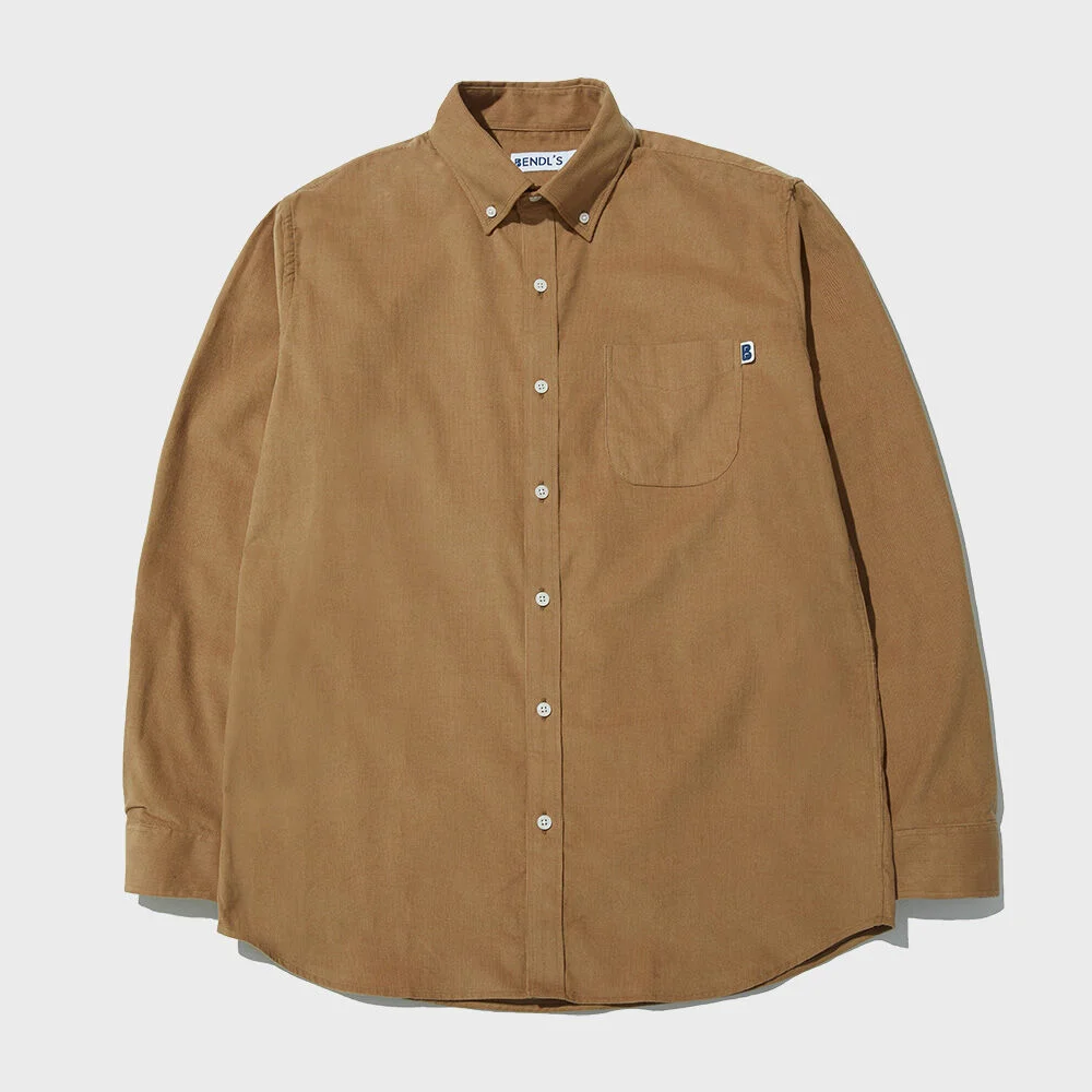 CORDUROY PATCH SHIRTS - CAMEL