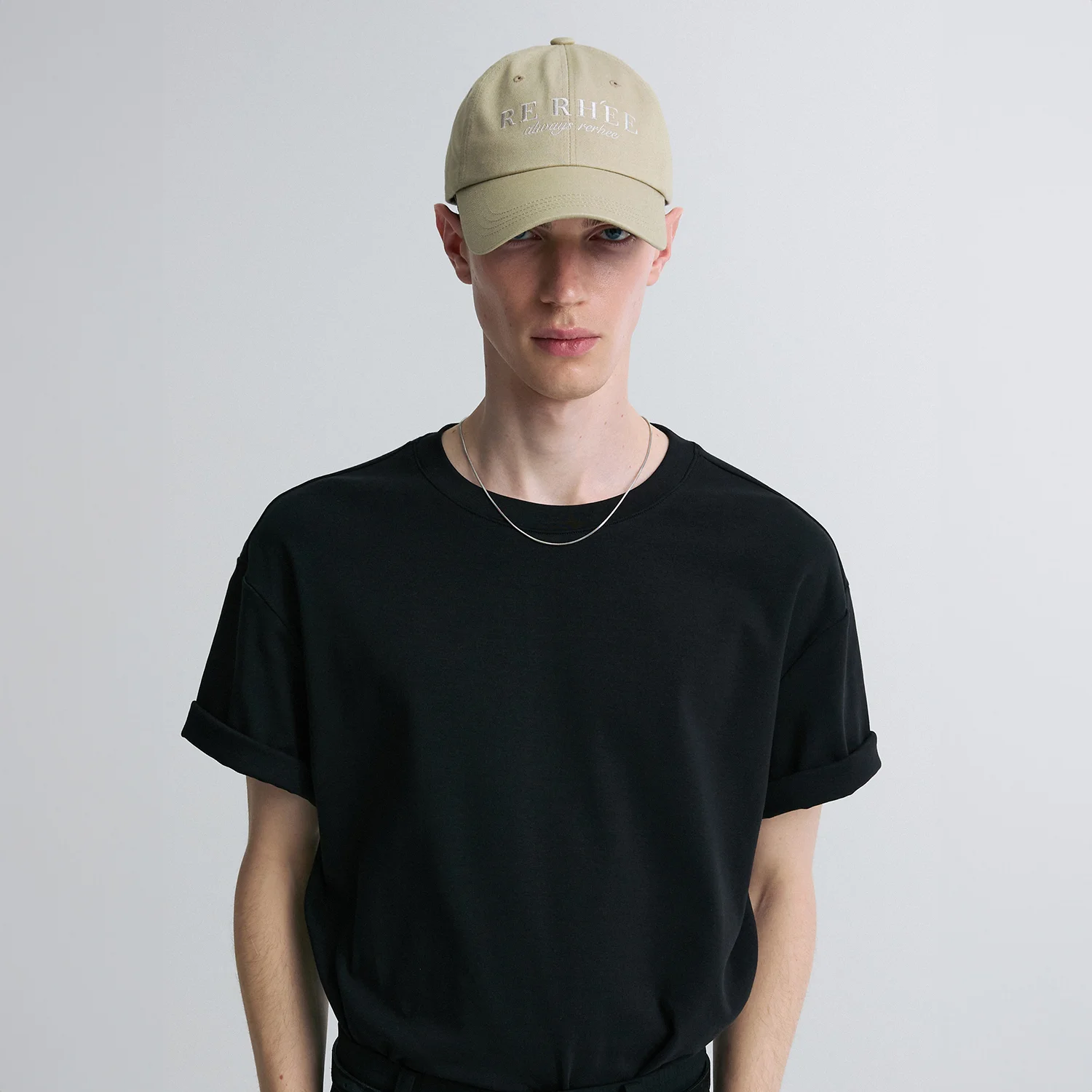 EMBROIDERED LOGO CAP SAND