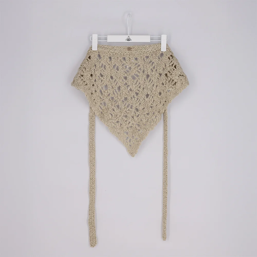 Moss Multiway Knit Cape (Beige)