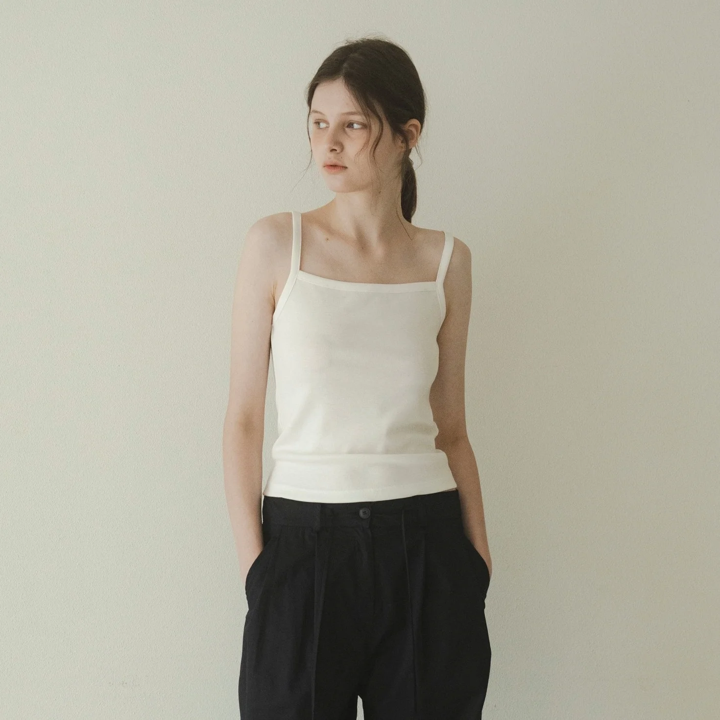 Square Neck Sleeveless(Ivory)