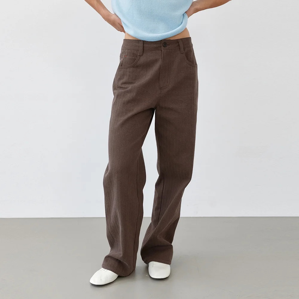 Herringbone Pants (Brown)