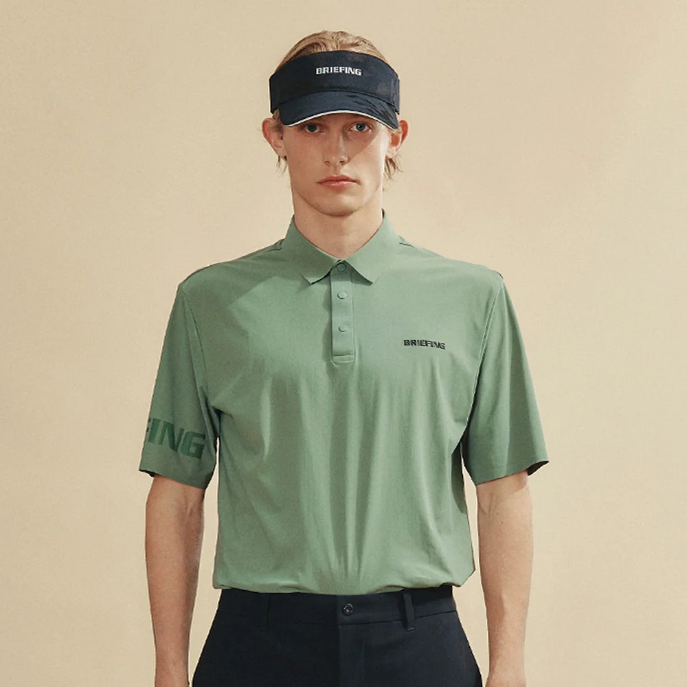 MENS SLEEVE LOGO POLO SHIRT_BRIGHT GREEN