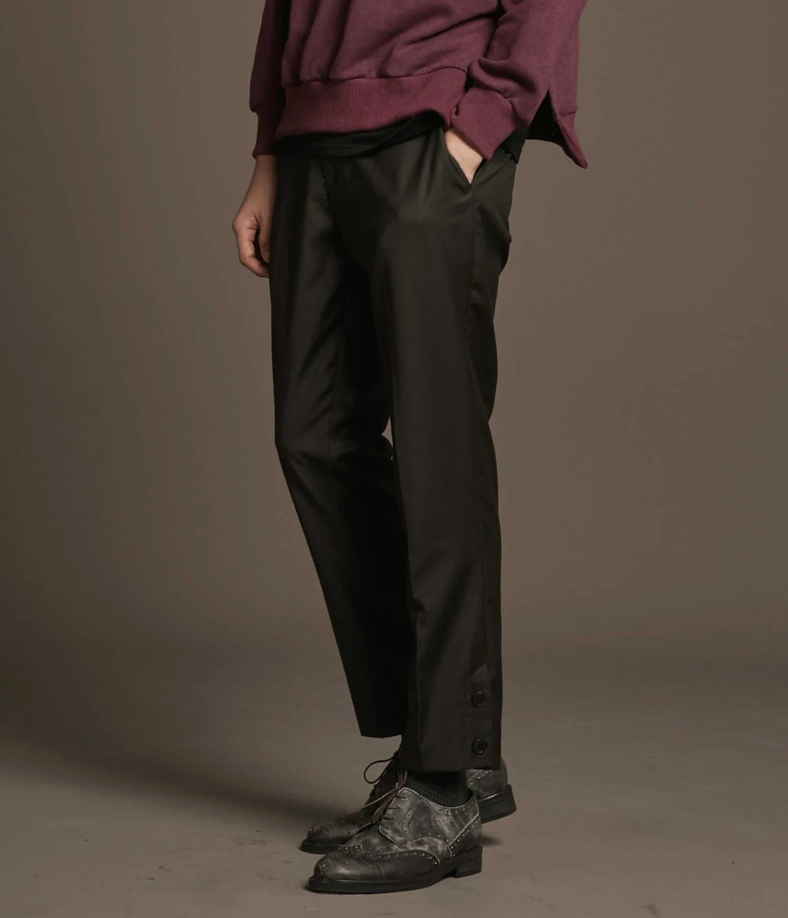 USUAL EDIT - Placket Trousers (Khaki)