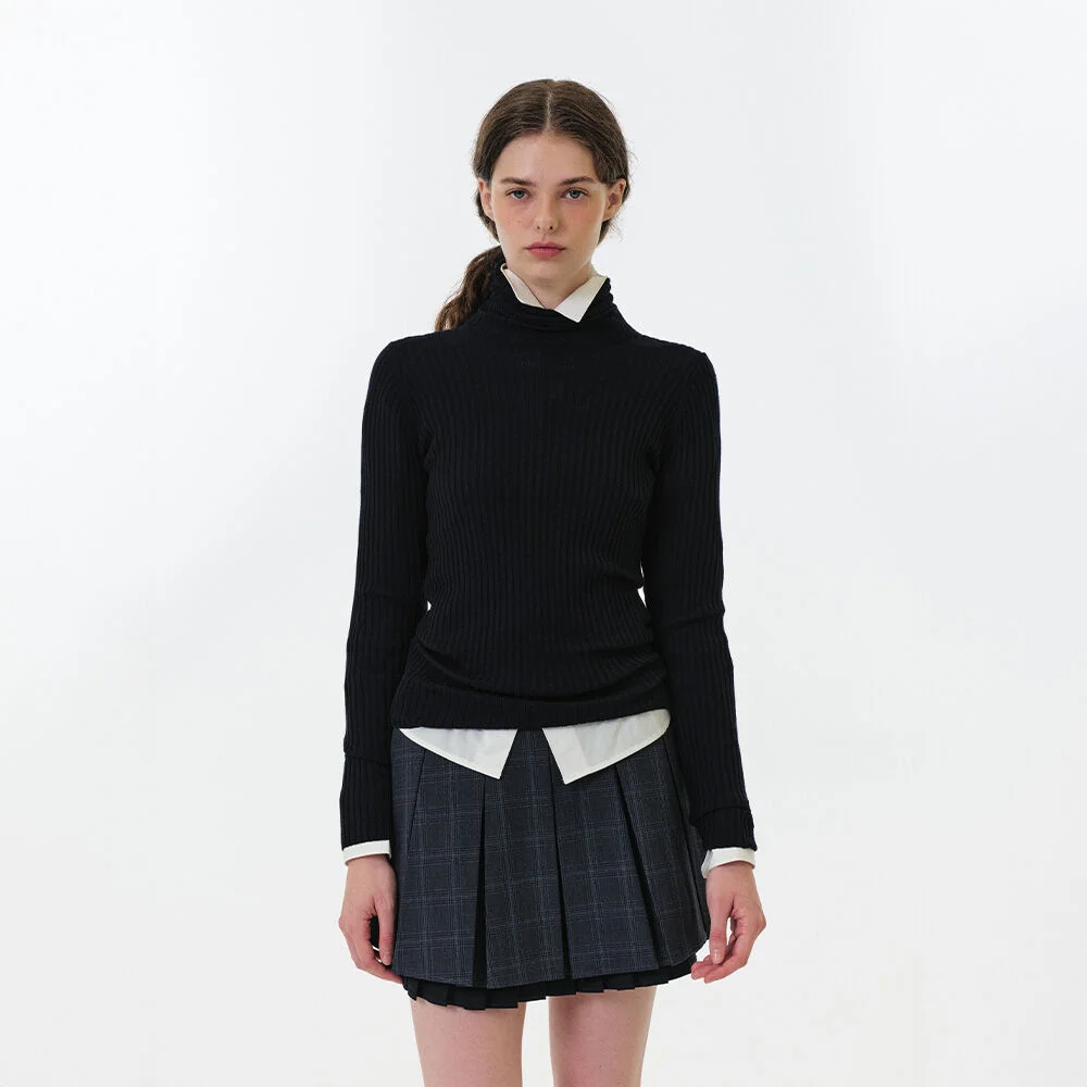 AYA HIGH NECK KNIT (BLACK)