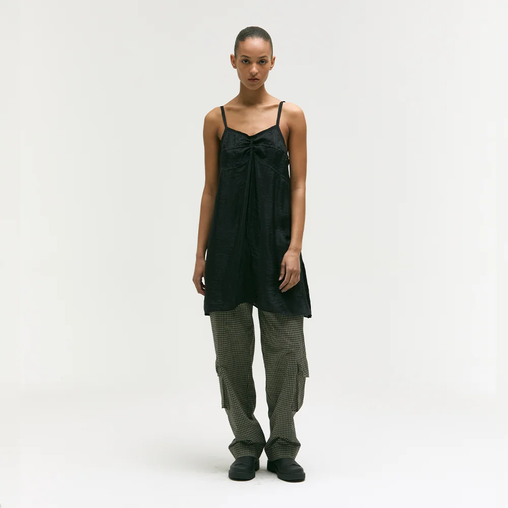 SILKY ORGANZA DRESS_black